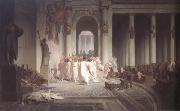Alma-Tadema, Sir Lawrence Jean-Leon Gerome,The Death of Caesar (mk23) oil painting artist